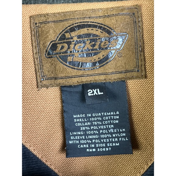 Dickies Heavy Canvas Insulated Full Zip Reinforced Elbows work Coat 2XL Read - Picture 5 of 10